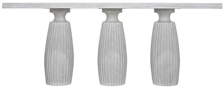 American Home Furniture | Noir - Evelyn Console, White Wash