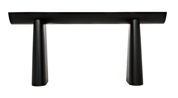 American Home Furniture | Noir - Winston Console, Black Metal