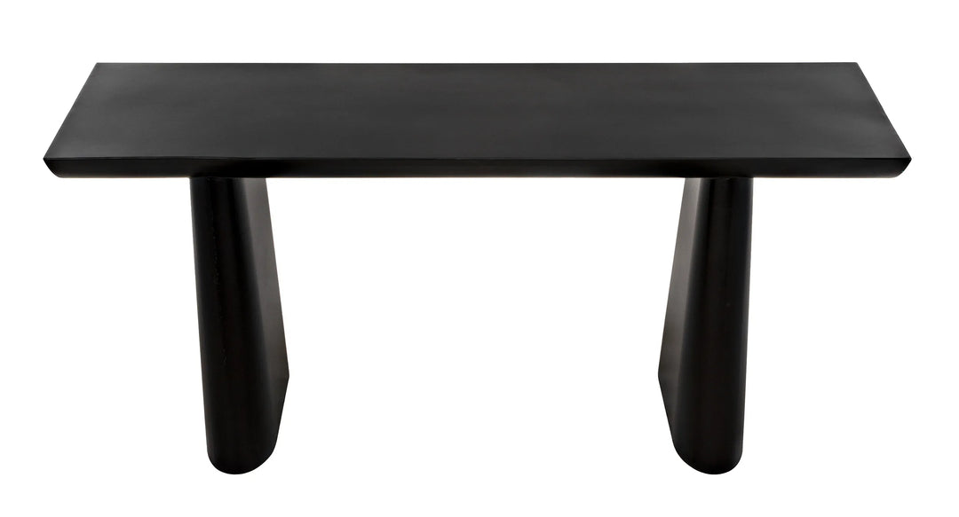 American Home Furniture | Noir - Winston Console, Black Metal