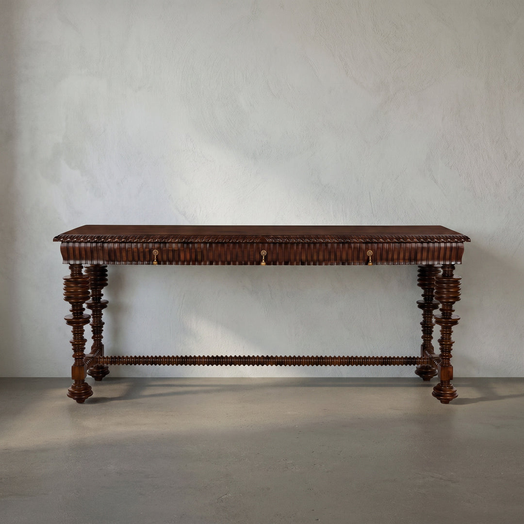 Noir - Portuguese Console, Hand Rubbed Brown - GCON376HBR