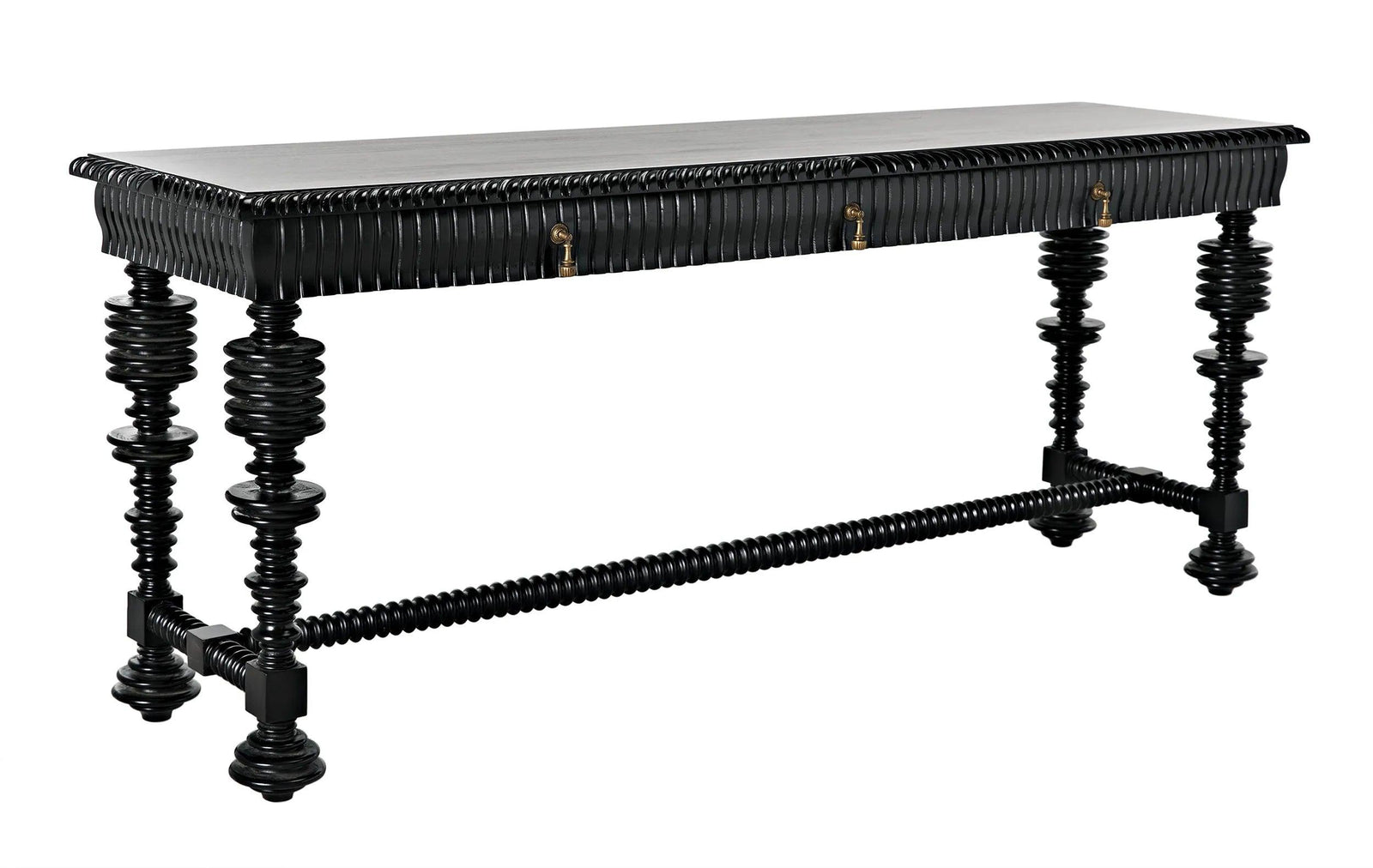 Noir Portuguese Console, Hand Rubbed Black CONSOLE TABLES