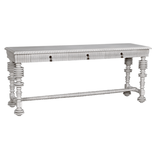 Noir Portuguese Console, White Wash CONSOLE TABLES