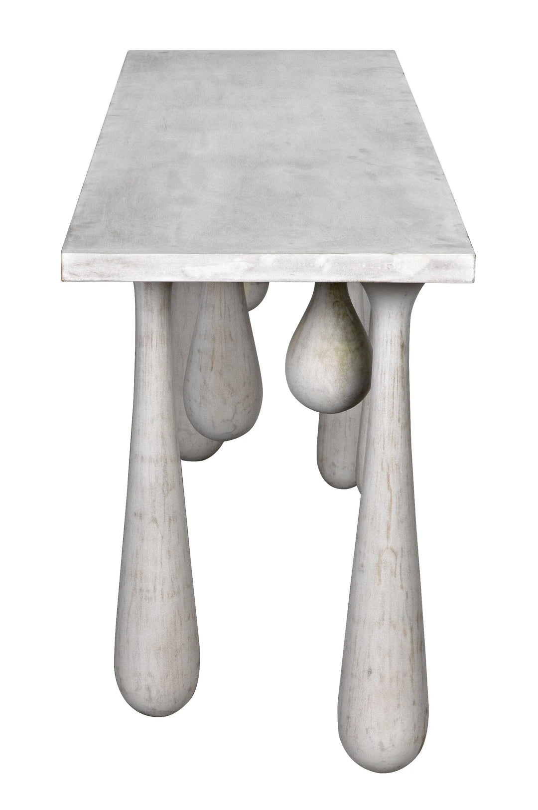 American Home Furniture | Noir - Drop Console, White Wash