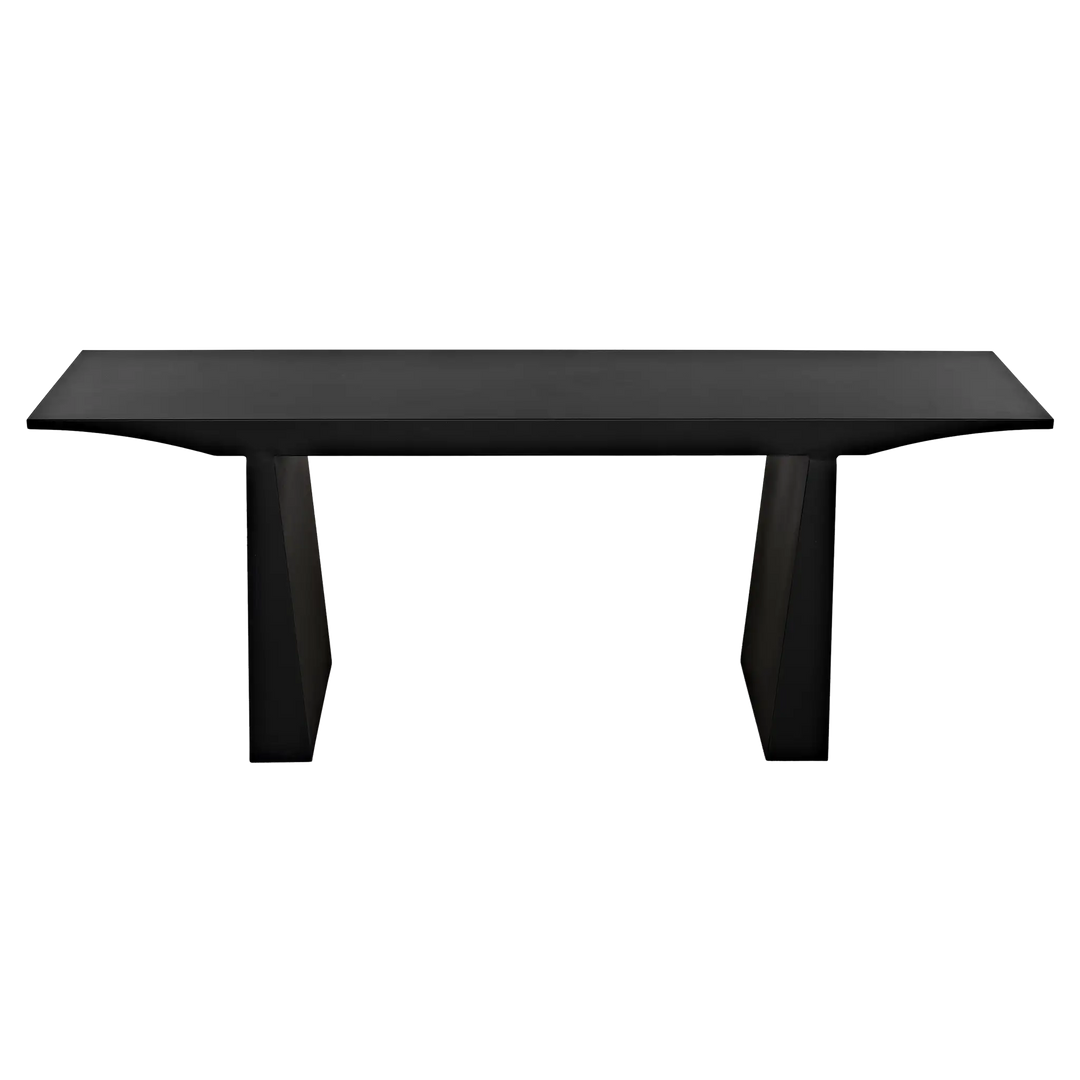 American Home Furniture | Noir - Truss Console, Black Metal