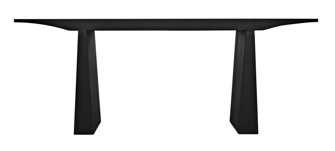 American Home Furniture | Noir - Truss Console, Black Metal