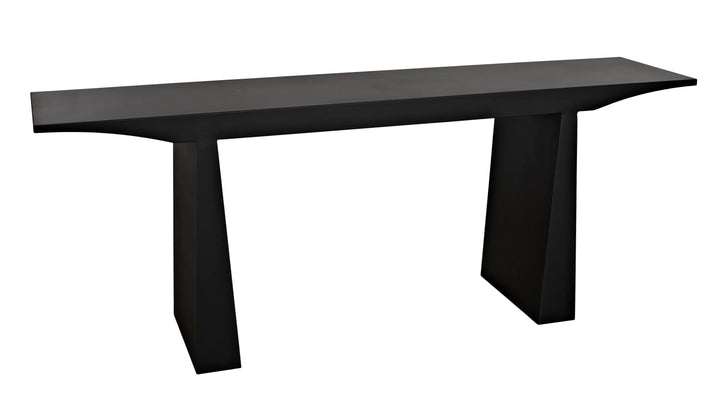 American Home Furniture | Noir - Truss Console, Black Metal