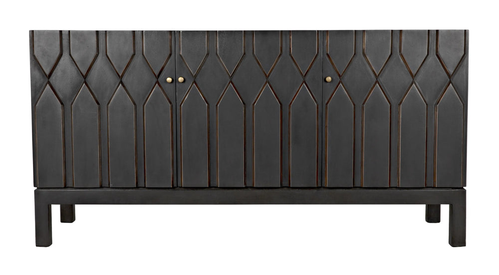 American Home Furniture | Noir - Anubis Sideboard, Pale Rubbed