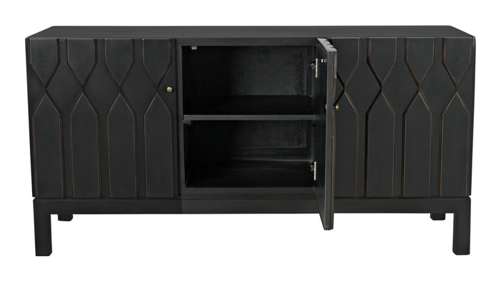 American Home Furniture | Noir - Anubis Sideboard, Pale Rubbed