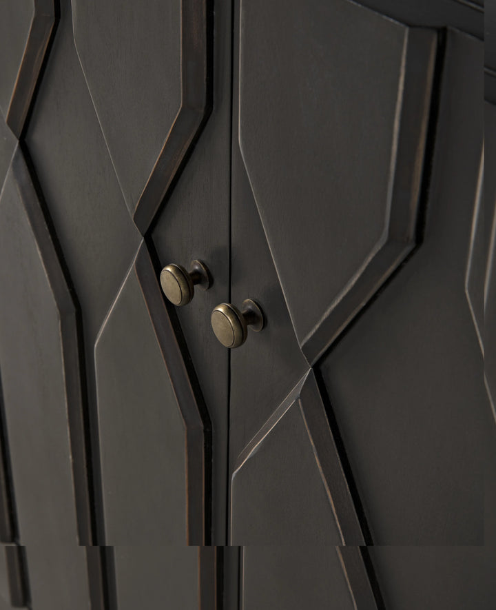 American Home Furniture | Noir - Anubis Sideboard, Pale Rubbed