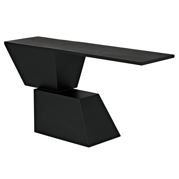 American Home Furniture | Noir - Pieta Console, Black Steel