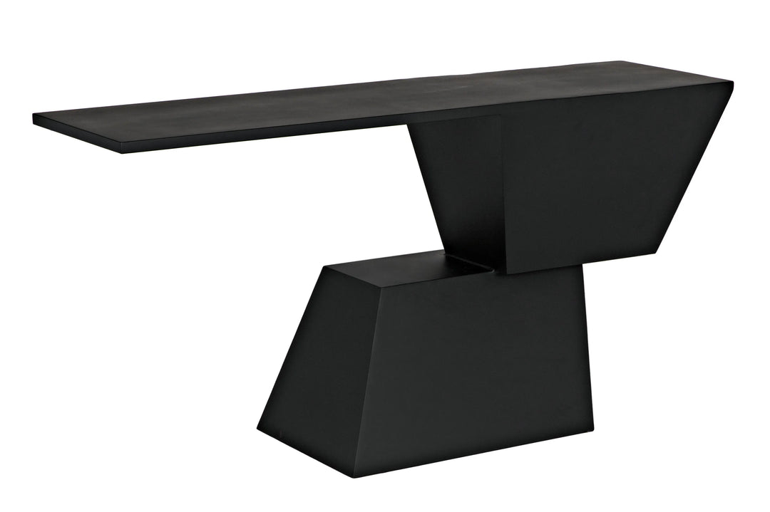 American Home Furniture | Noir - Pieta Console, Black Steel