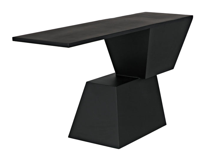 American Home Furniture | Noir - Pieta Console, Black Steel