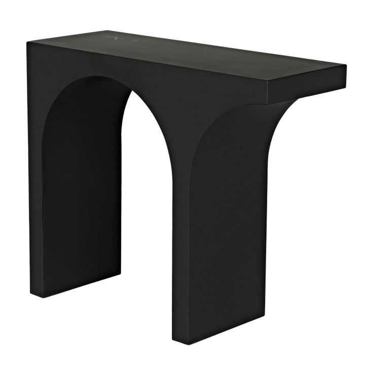 Noir Maximus Console/Side Table, Black Steel CONSOLE TABLES