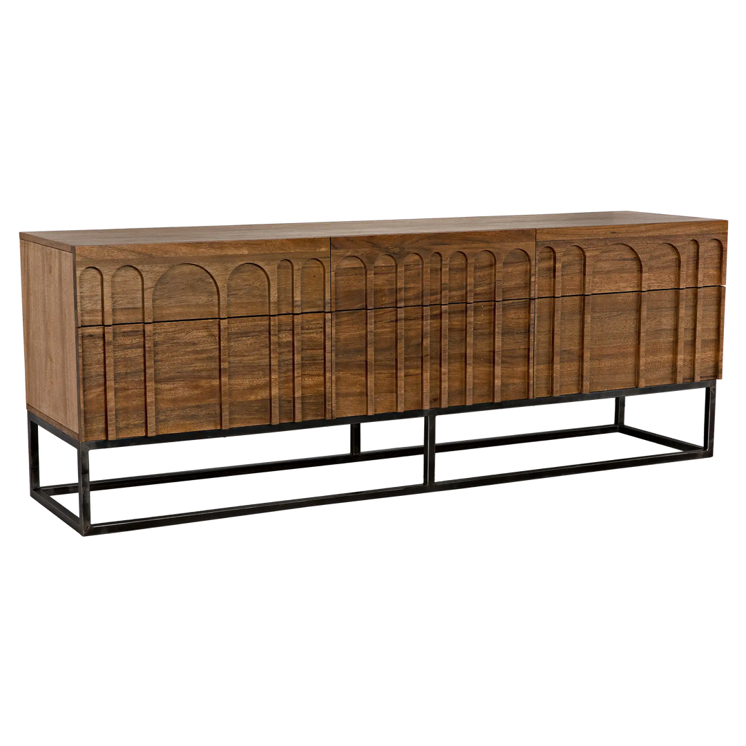 American Home Furniture | Noir - Casanova Sideboard, Dark Walnut