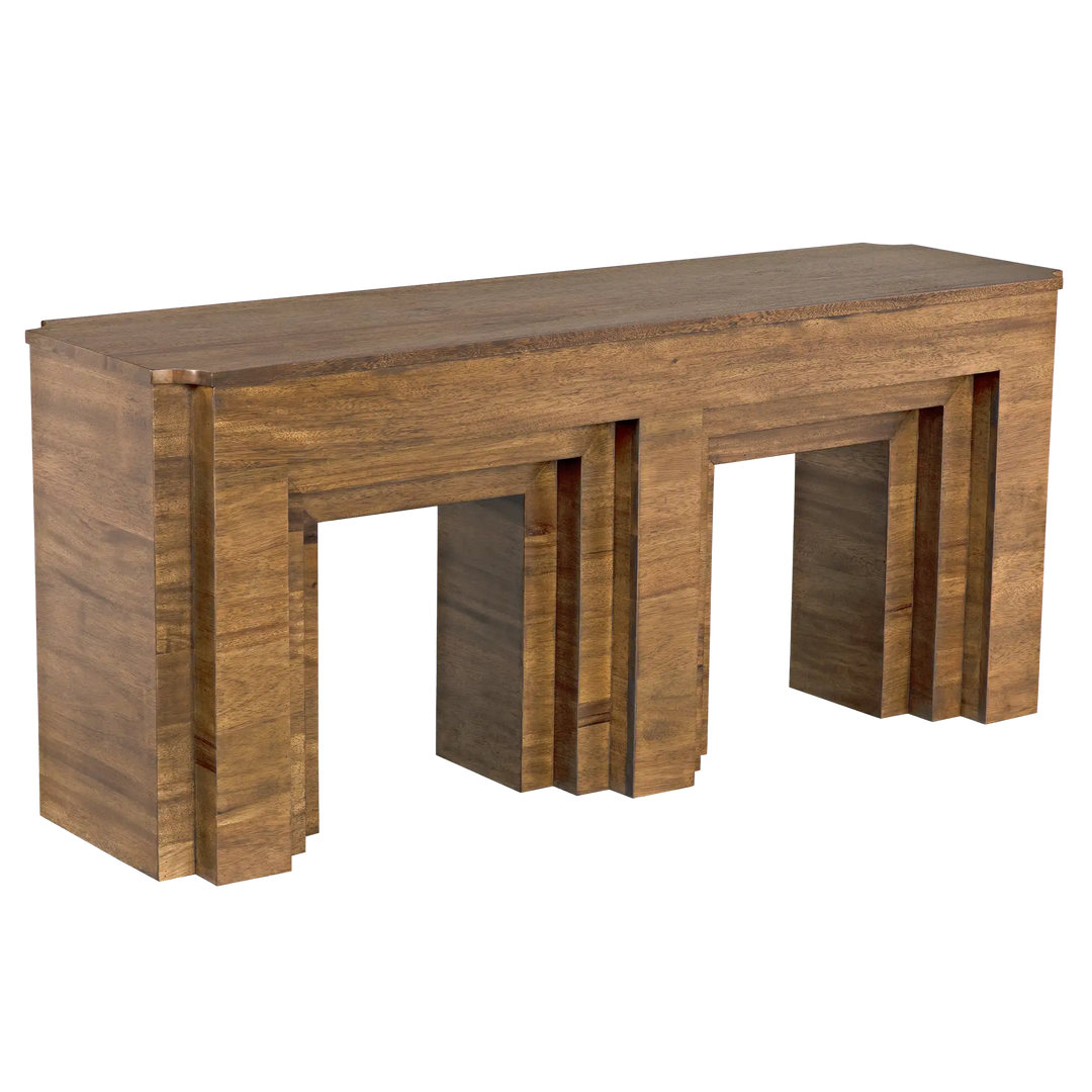 American Home Furniture | Noir - Arc Console, Dark Walnut