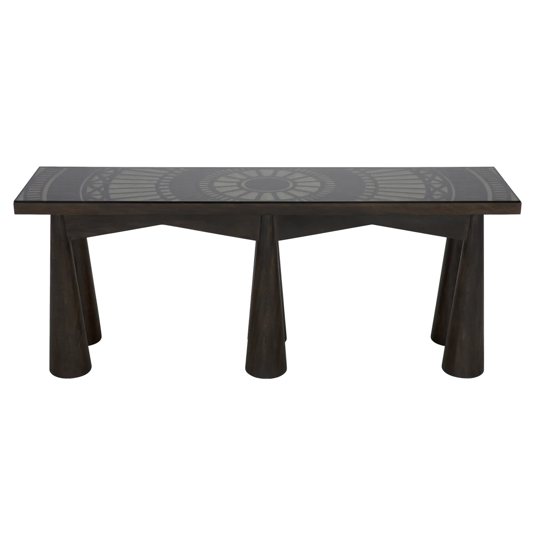 American Home Furniture | Noir - Tutankhamun Console, Ebony Walnut