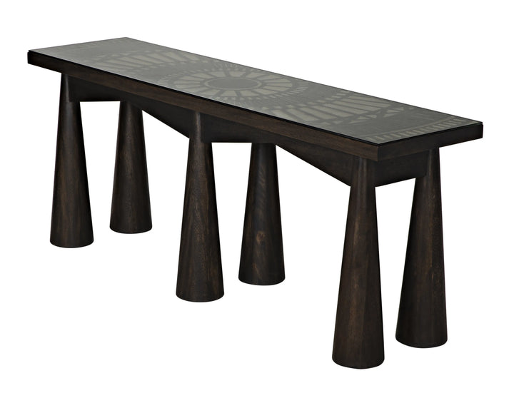 American Home Furniture | Noir - Tutankhamun Console, Ebony Walnut