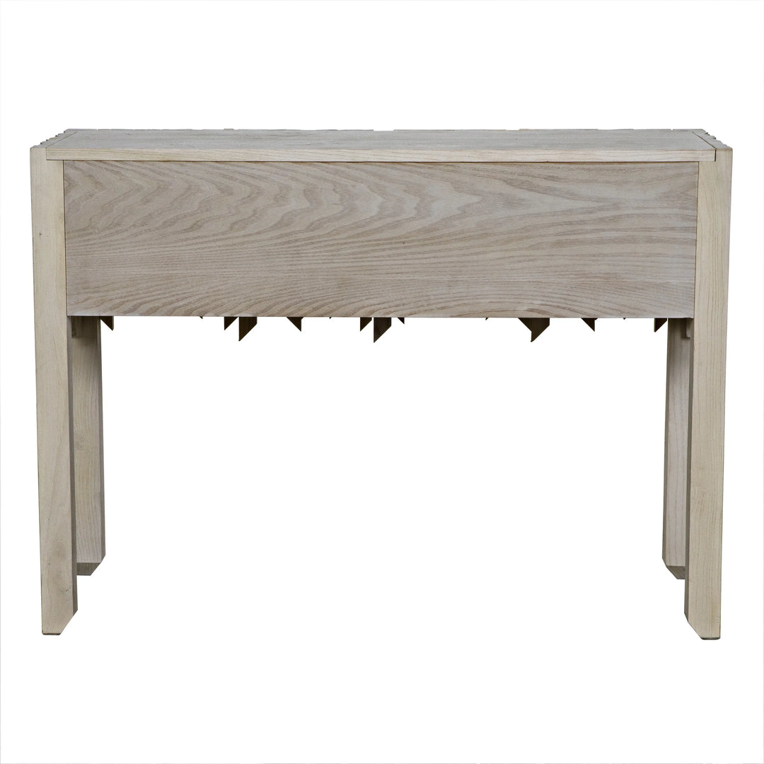 American Home Furniture | Noir - Desdemona Sideboard with 2 Drawer, Bleached Elm