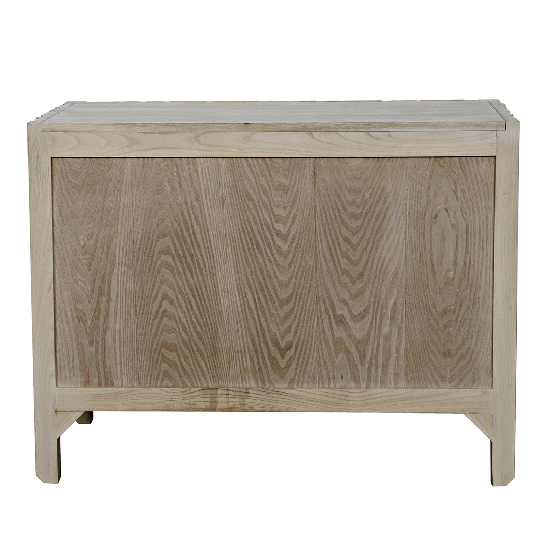 American Home Furniture | Noir - Desdemona 3 Drawer Chest, Bleached Elm