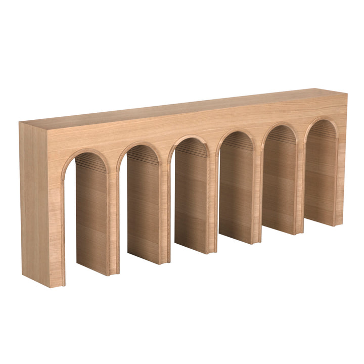 Noir - Enzo Console, Extra Large, White Oak - GCON427WO-XL