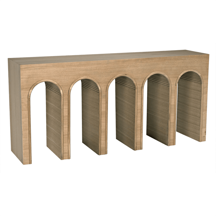 Noir Enzo Console, White Oak CONSOLE TABLES
