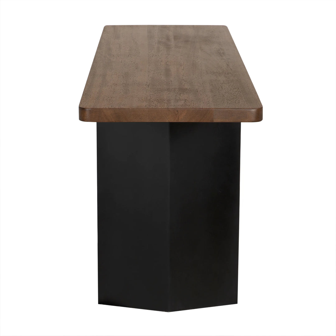 American Home Furniture | Noir - Delta Console with Metal Base