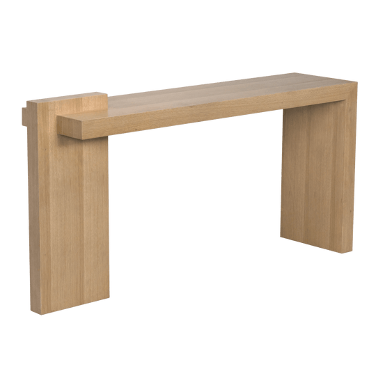 Noir Atlanta Console, White Oak Veneer CONSOLE TABLES