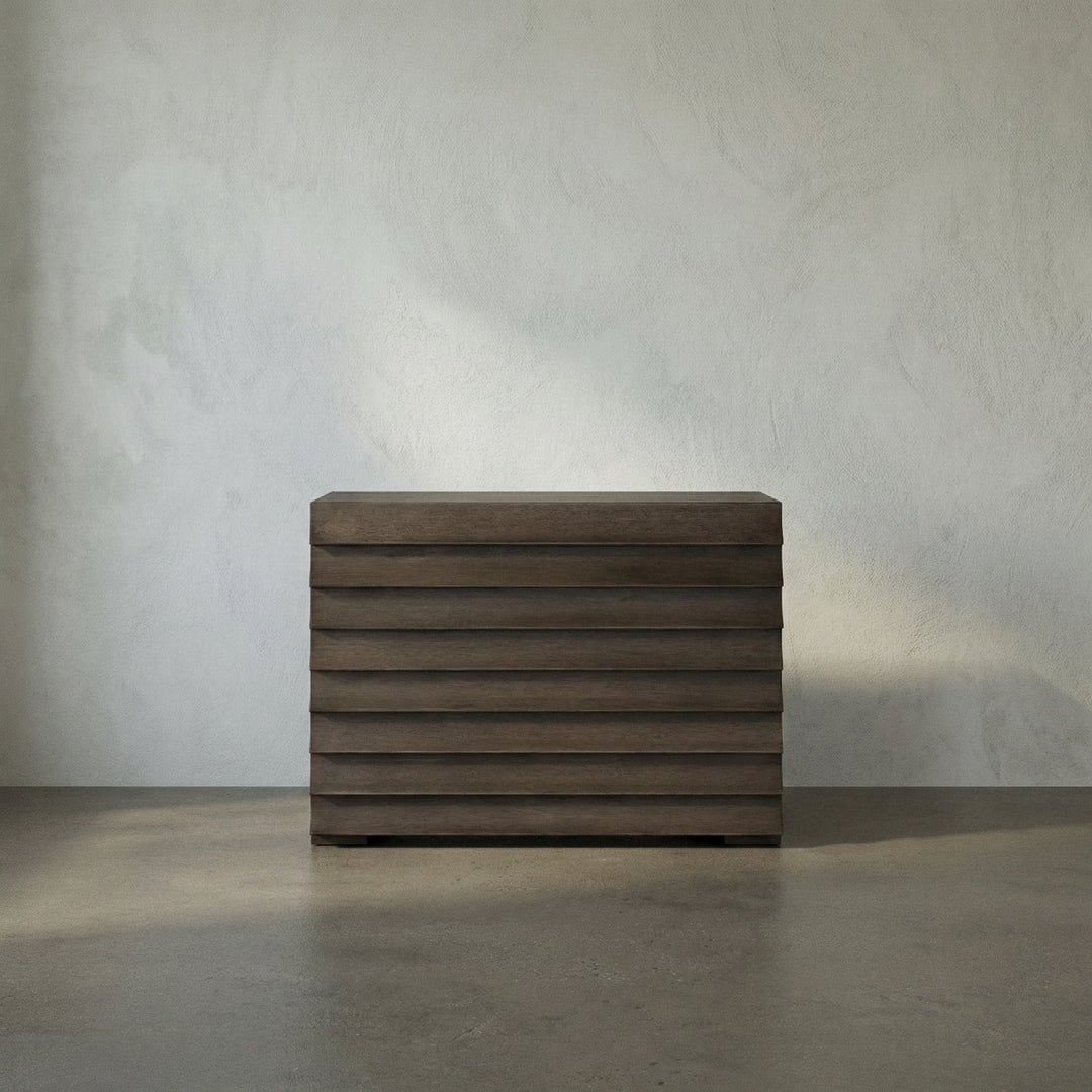Noir Frederico Console - Greige Walnut