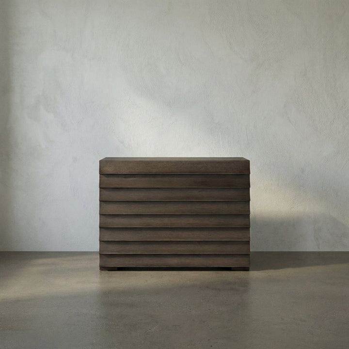 Noir Frederico Console - Greige Walnut