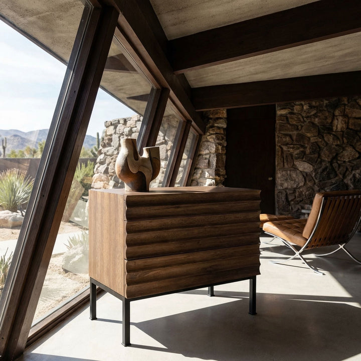 Noir Arturo Console - Dark Walnut