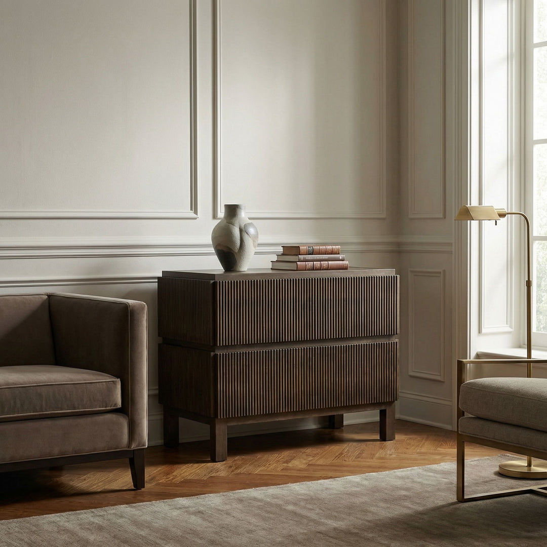 Noir Plato Sideboard - Greige Walnut