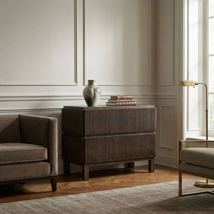 Noir Plato Sideboard - Greige Walnut