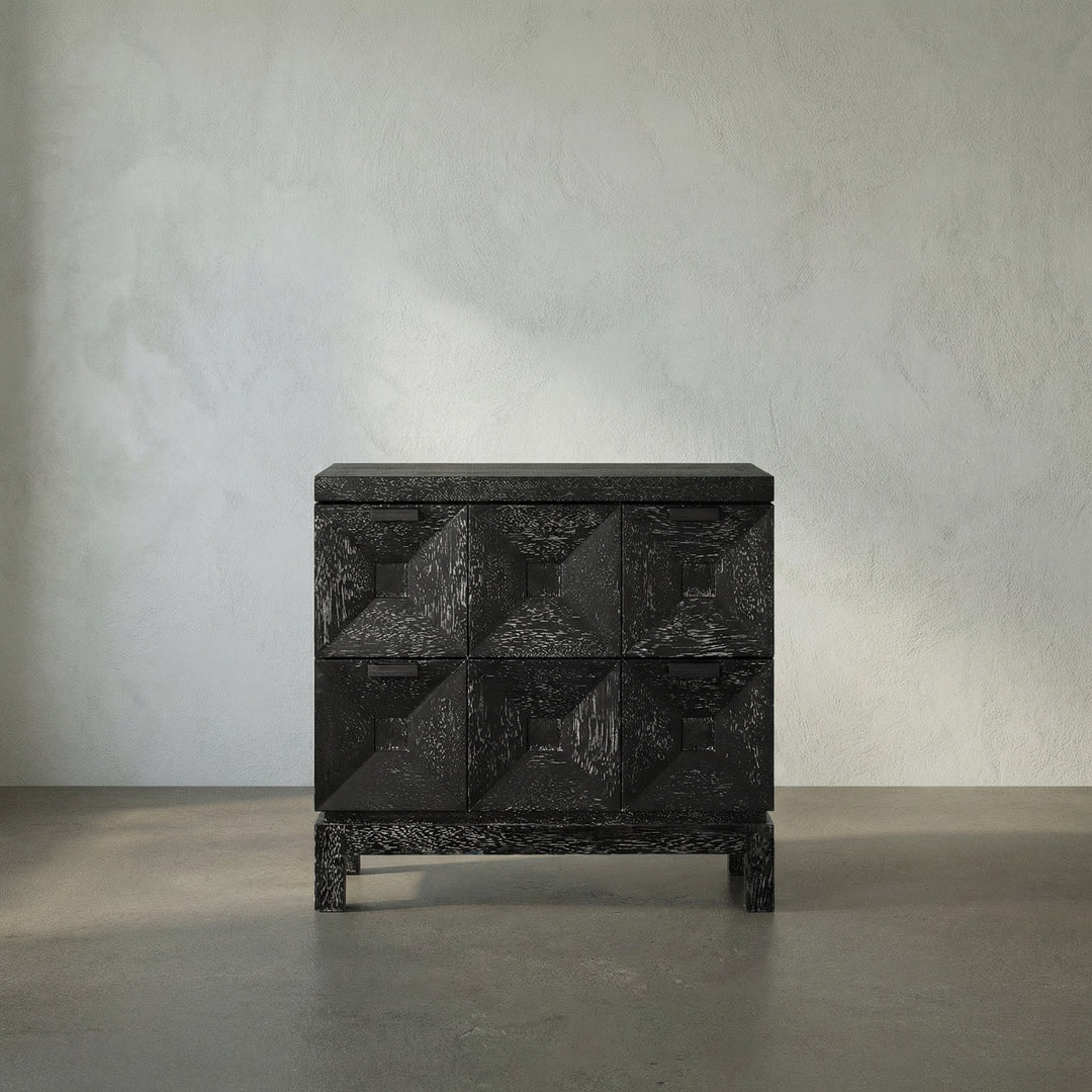 Noir - Musashi 2 Drawer, Small, Black Walnut - GCON458BKW-1