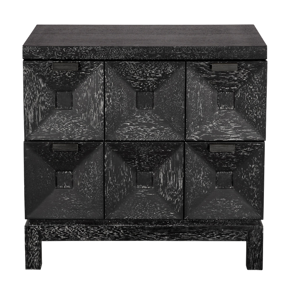 Noir - Musashi 2 Drawer, Small, Black Walnut - GCON458BKW-1