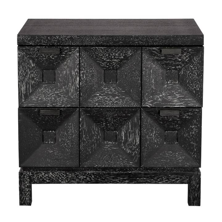 Noir - Musashi 2 Drawer, Small, Black Walnut - GCON458BKW-1