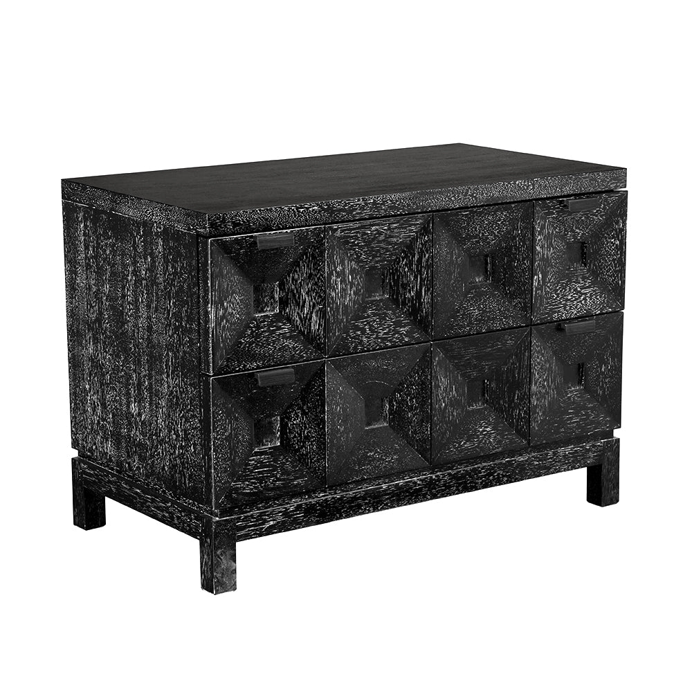 Noir - Musashi 2 Drawer, Large, Black Walnut - GCON458BKW-2