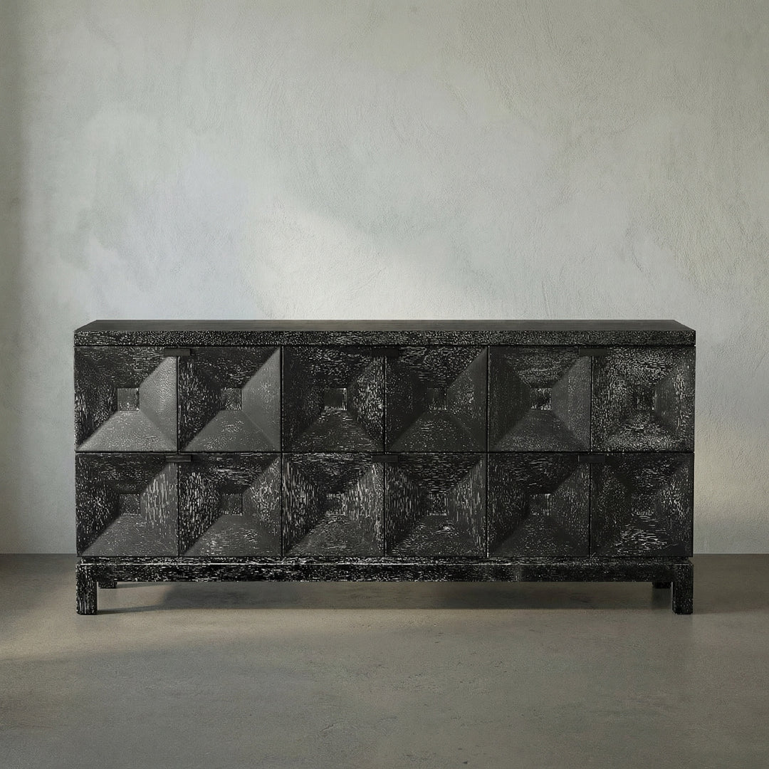 Noir - Musashi 6 Drawer, Black Walnut - GCON458BKW-3
