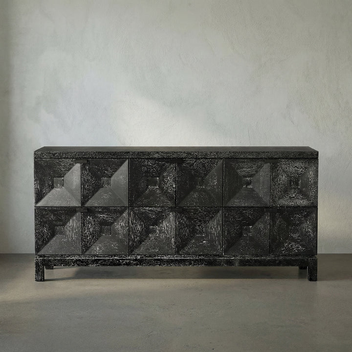 Noir - Musashi 6 Drawer, Black Walnut - GCON458BKW-3