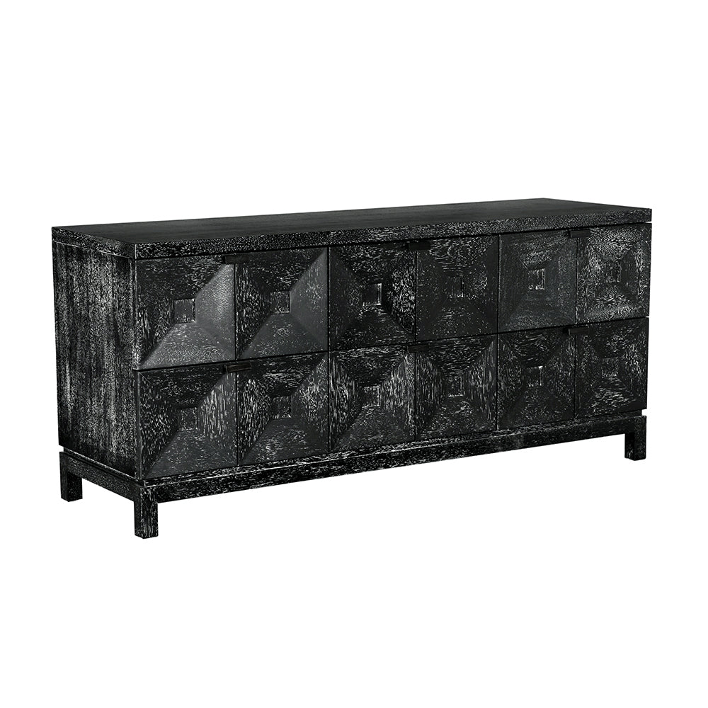 Noir - Musashi 6 Drawer, Black Walnut - GCON458BKW-3