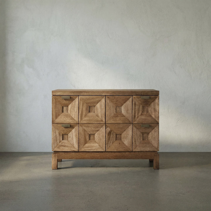 Noir Musashi 2 Drawer, Large - Dark Walnut