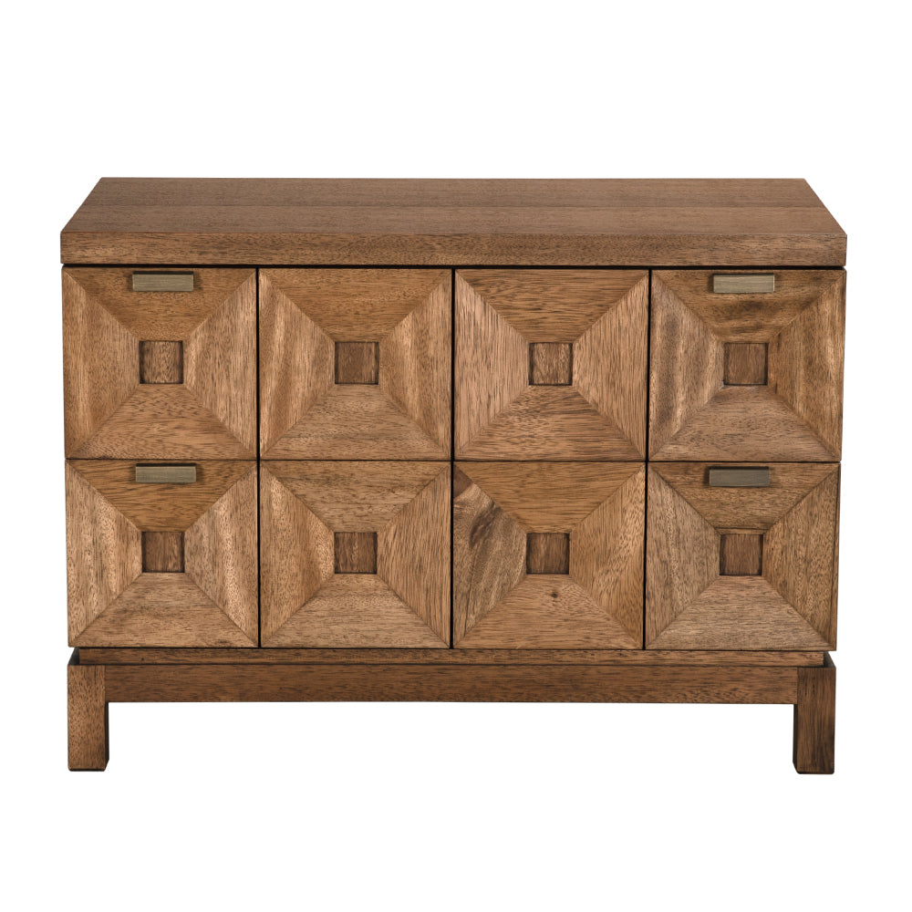 Noir Musashi 2 Drawer, Large - Dark Walnut