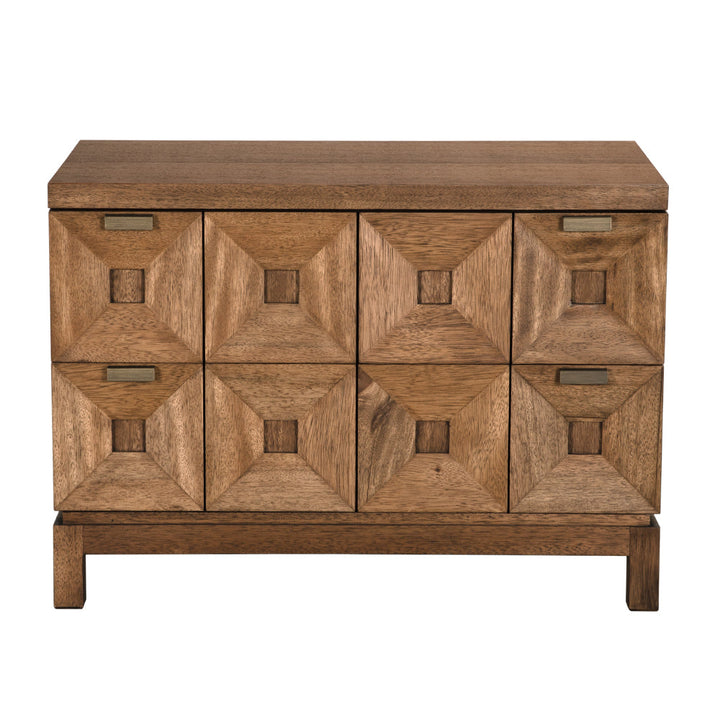 Noir Musashi 2 Drawer, Large - Dark Walnut