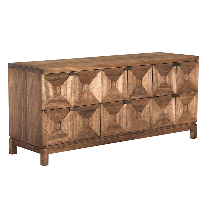 Noir Musashi 6 Drawer - Dark Walnut