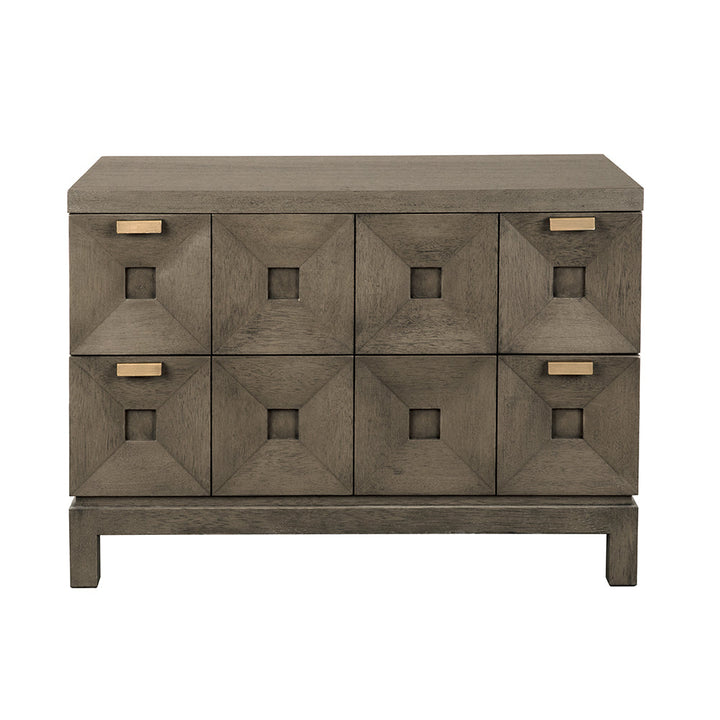 Noir Musashi 2 Drawer, Large - Greige Walnut