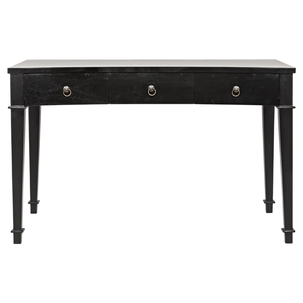 American Home Furniture | Noir - Curba Desk, Hand Rubbed Black