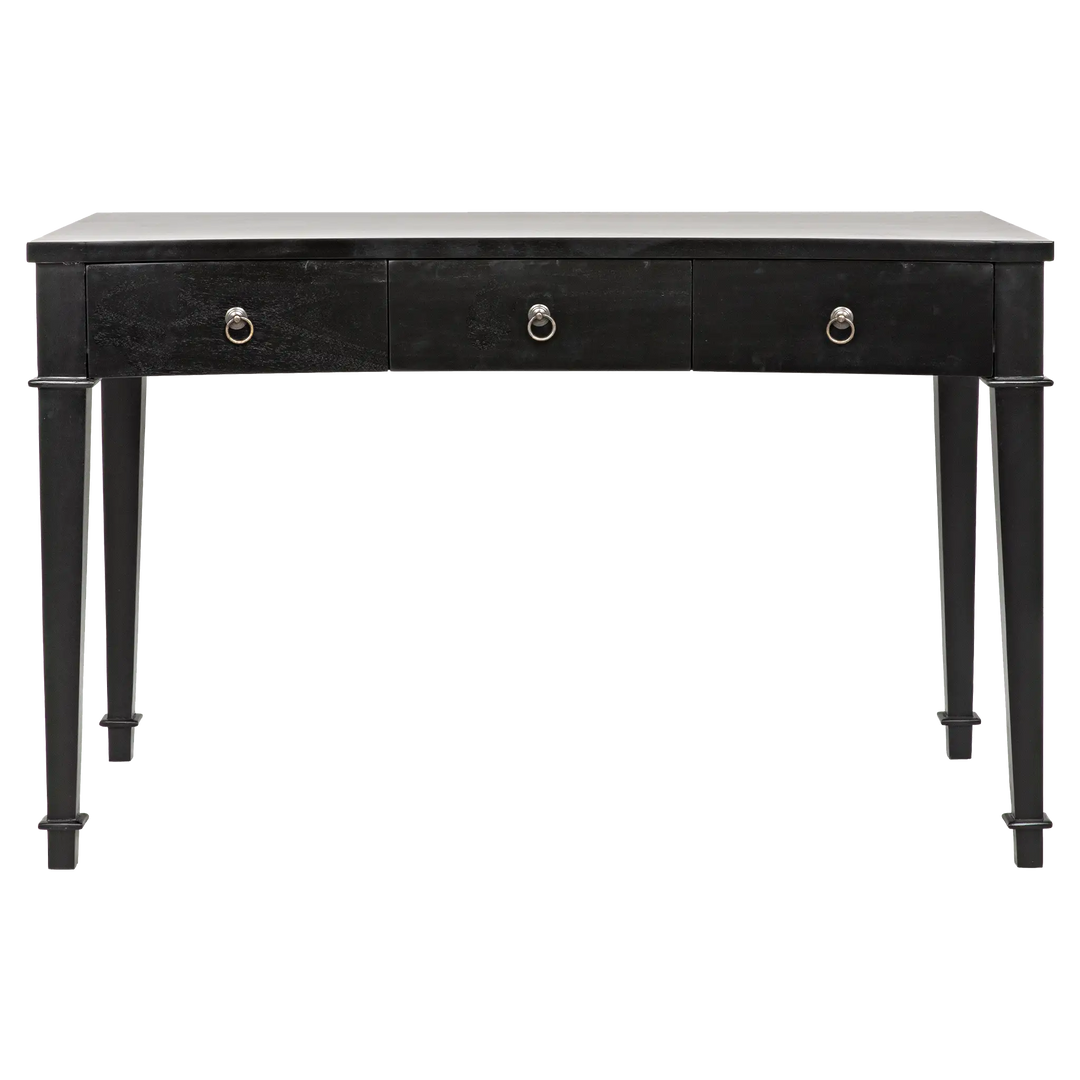 American Home Furniture | Noir - Curba Desk, Hand Rubbed Black