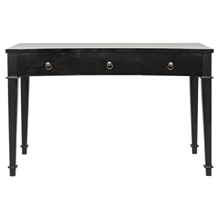 American Home Furniture | Noir - Curba Desk, Hand Rubbed Black