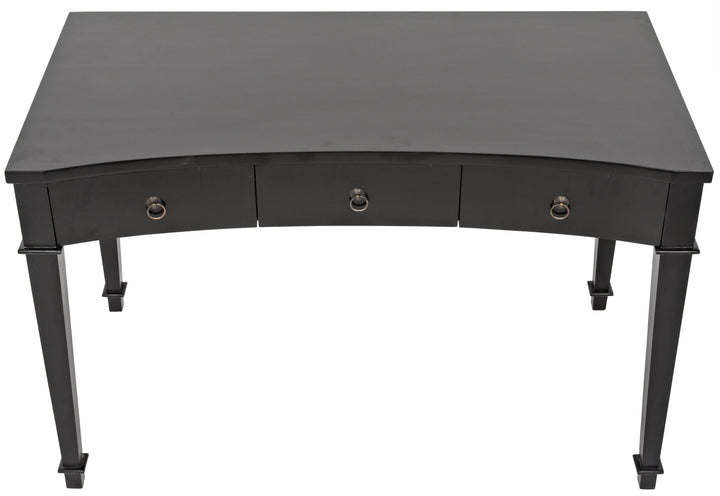 American Home Furniture | Noir - Curba Desk, Hand Rubbed Black