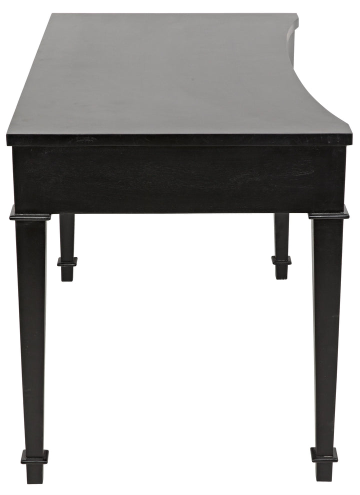 American Home Furniture | Noir - Curba Desk, Hand Rubbed Black