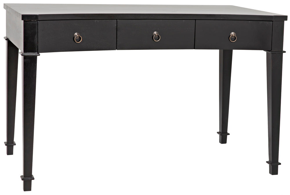 Noir - Curba Desk, Hand Rubbed Black - GDES111HB